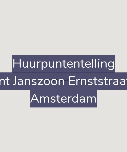 Foto gevel Huurpuntentelling voor Arent Janszoon Ernststraat 72, Amsterdam