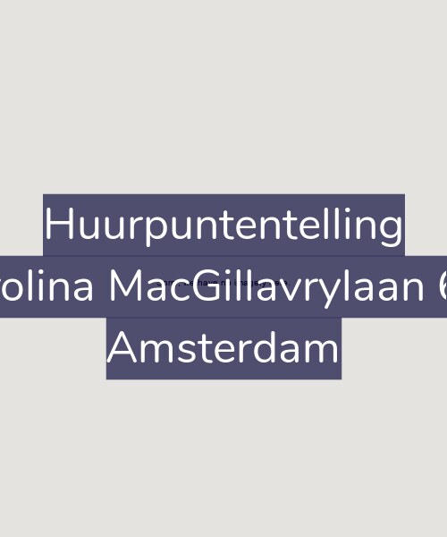 Foto gevel Huurpuntentelling voor Carolina MacGillavrylaan 674, Amsterdam