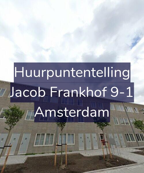 Foto gevel Huurpuntentelling voor Jacob Frankhof 9-1, Amsterdam