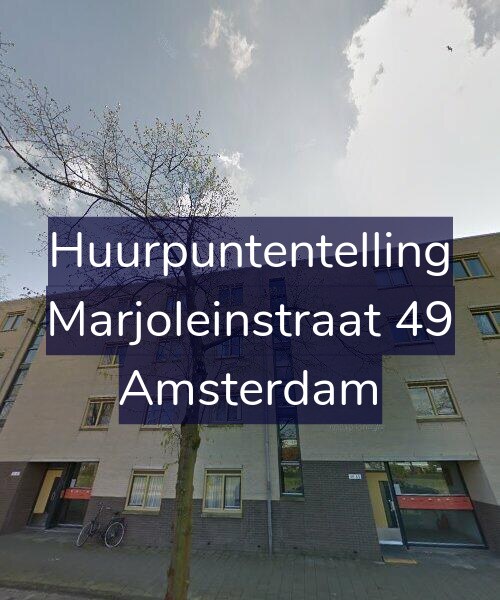 Foto gevel Huurpuntentelling voor Marjoleinstraat 49, Amsterdam