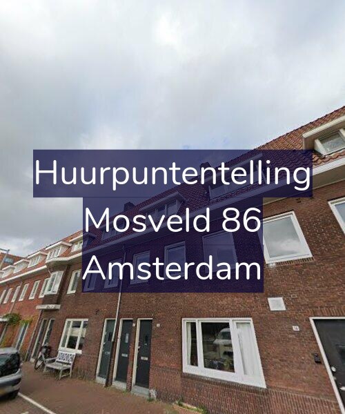 Foto gevel Huurpuntentelling voor Mosveld 86, Amsterdam