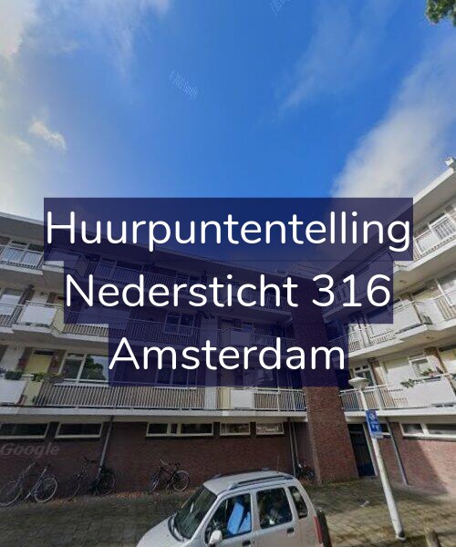 Foto gevel Huurpuntentelling voor Nedersticht 316, Amsterdam