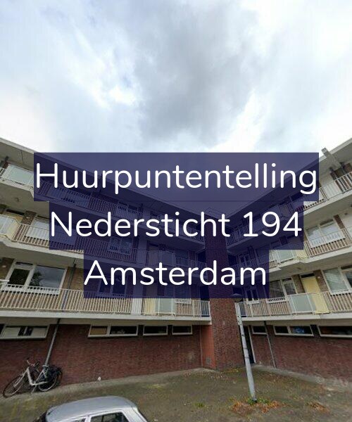 Foto gevel Huurpuntentelling voor Nedersticht 194, Amsterdam