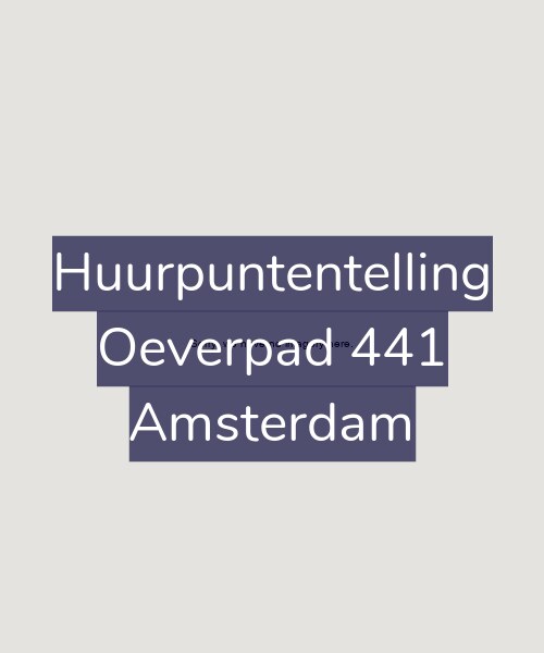 Foto gevel Huurpuntentelling voor Oeverpad 441, Amsterdam