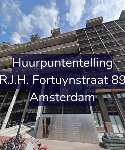 Foto gevel Huurpuntentelling voor R.J.H. Fortuynstraat 89, Amsterdam