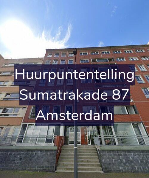 Foto gevel Huurpuntentelling voor Sumatrakade 87, Amsterdam