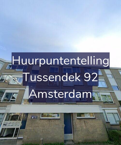 Foto gevel Huurpuntentelling voor Tussendek 92, Amsterdam