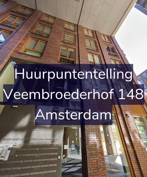 Foto gevel Huurpuntentelling voor Veembroederhof 148, Amsterdam