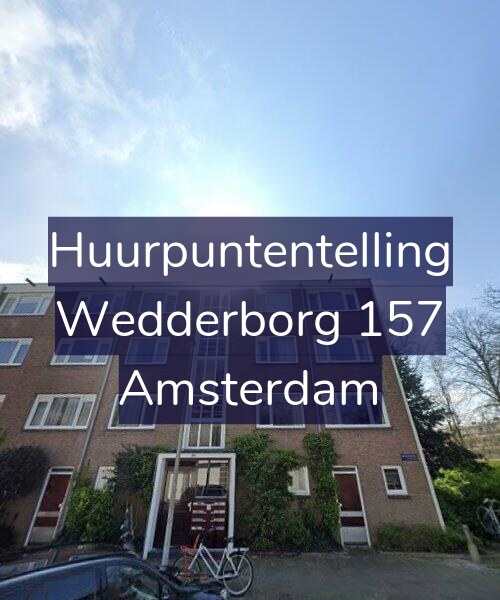 Foto gevel Huurpuntentelling voor Wedderborg 157, Amsterdam