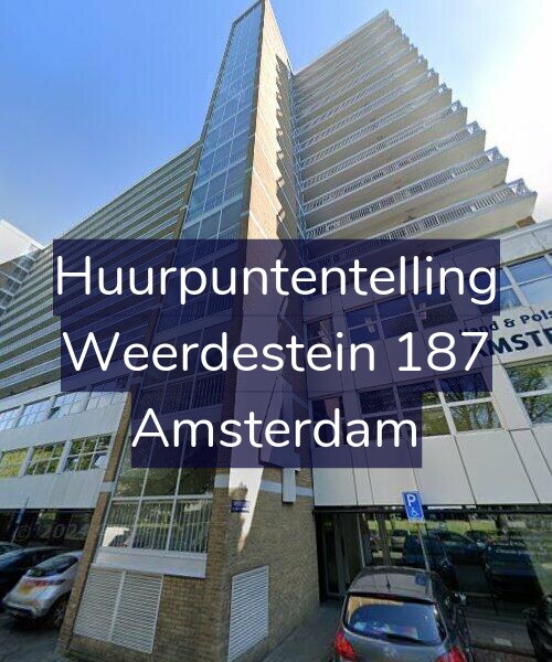 Foto gevel Huurpuntentelling voor Weerdestein 187, Amsterdam